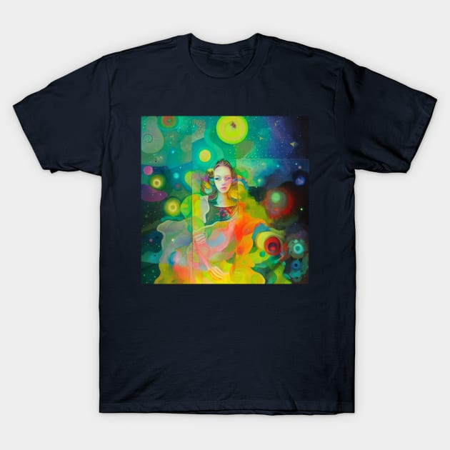 Polar lights, astrophotography, Feininger style T-Shirt by ValleyDream